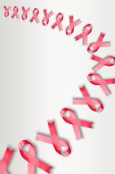 A line of pink ribbons