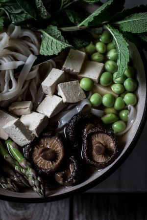 Pho soup with noodles