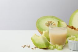 Juicy and tasty summer time fruit concept - melon
