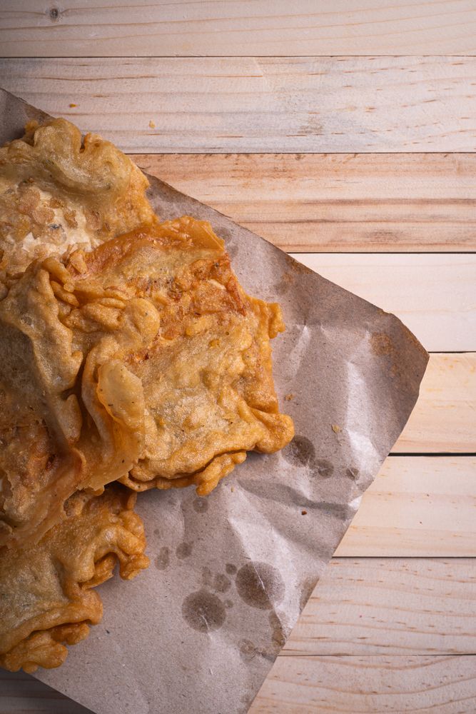 Fried tempeh traditional food from indonesia