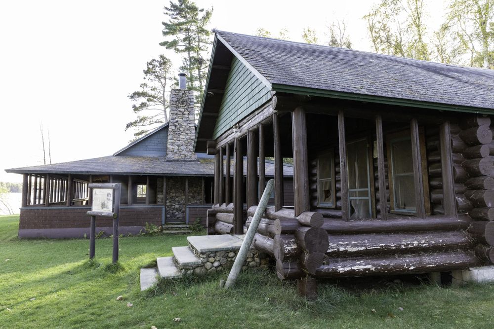 The Main Lodge and the Joyce Cabin at the Joyce Estate in Bovey, Minnesota