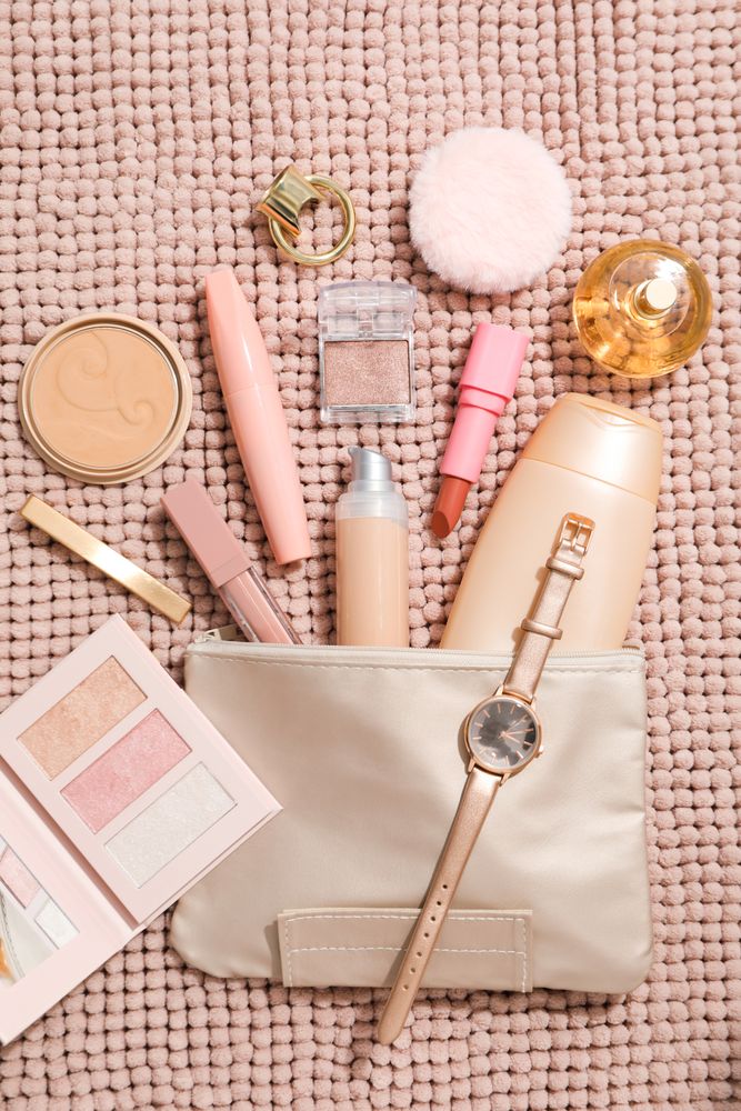 Bath accessories, toilet bag for different self care items