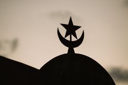Star and crescent symbol on dome