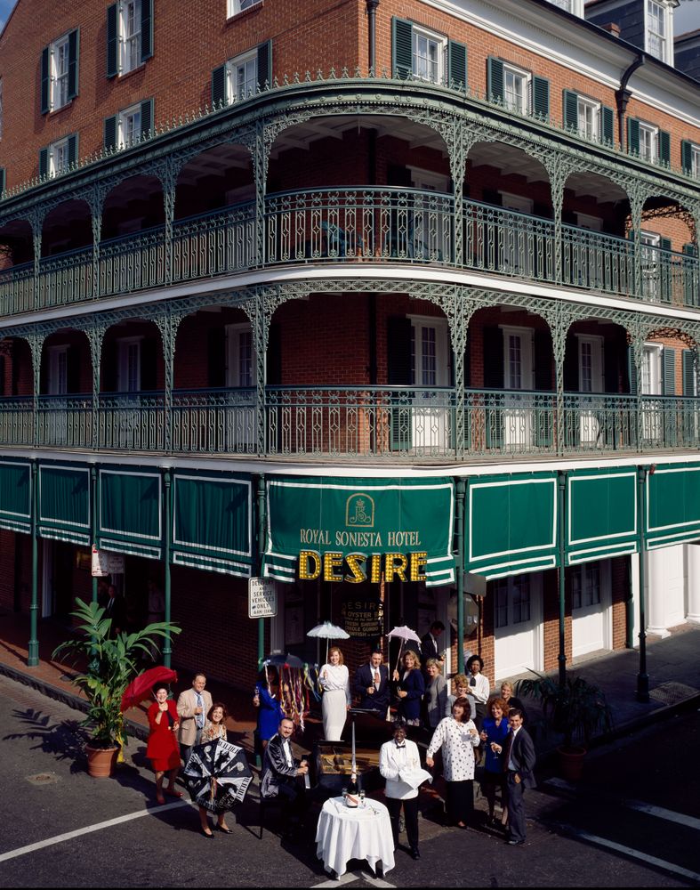 Famous pianist Ronnie Kole plays his keys on Bourbon Street in New Orleans, Louisiana