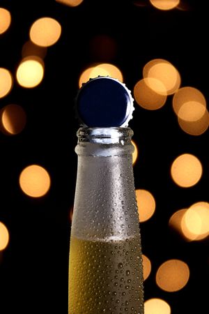 Bottle of tasty cold beer