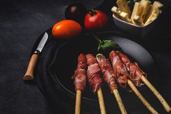 Gressinis with spanish serrano ham