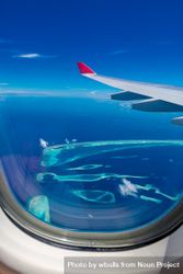View of Maldives island from the airplane, landscape 4BQA35