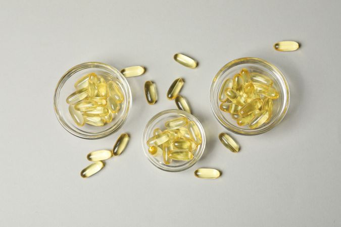 Immunity support capsules - Omega, health care concept