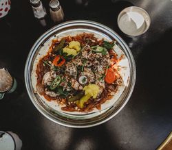 arabic dish with meat and vegetables