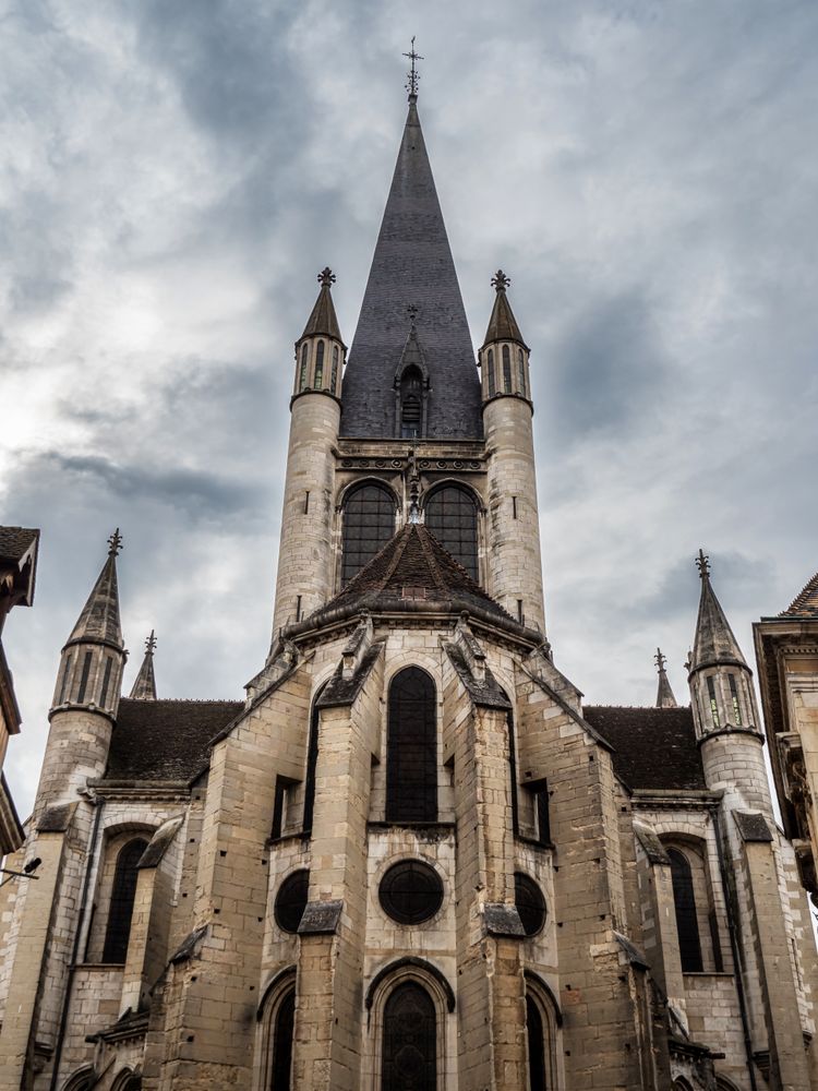 Medieval city of Dijon, capital of Burgundy. Cozy, cute center of the old town