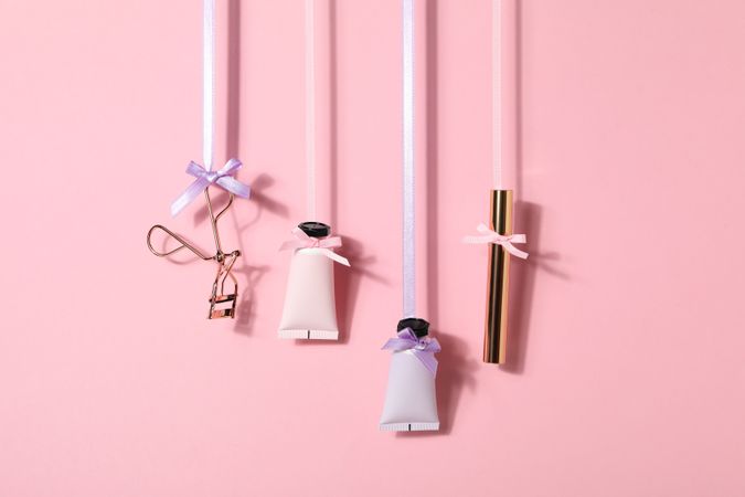 Concept of different cosmetics, different winter cosmetics