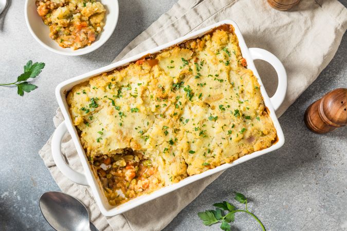 Homemade Irish Vegetarian Shepherds Pie