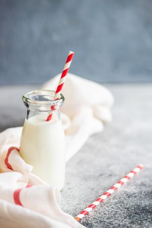 Bottle of milk in kitchen