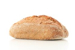 Wheat bread isolated on studio background. Bakery products