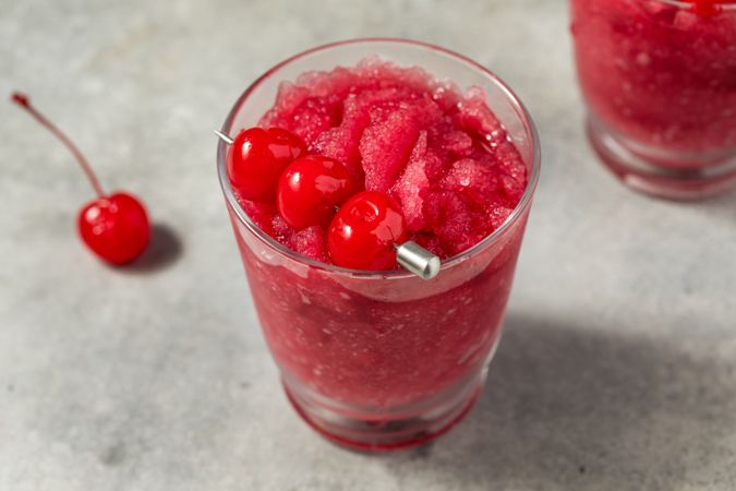 Cold Frozen Dirty Shirley Cocktail Slushy