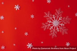 Snowflakes on red background 41RXZb