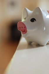 Ceramic pig figurine