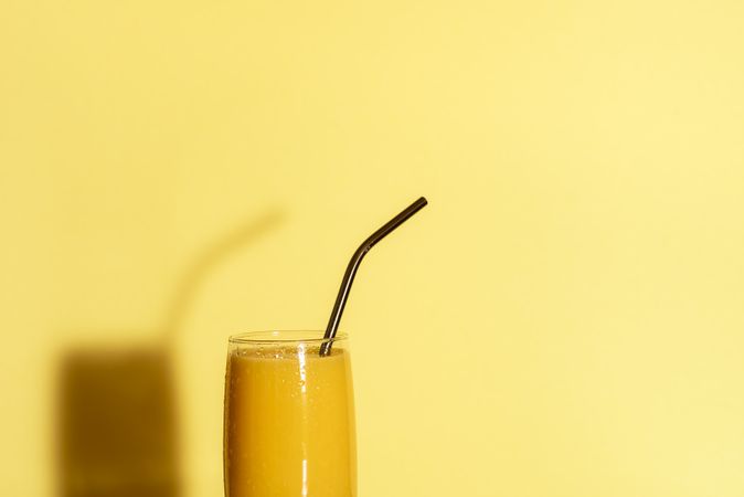 Cold glass of orange juice