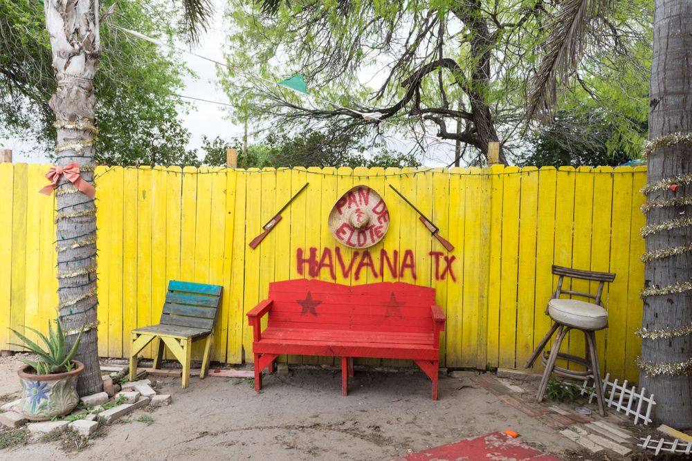 Corner of a vendor's operation in Havana, Texas