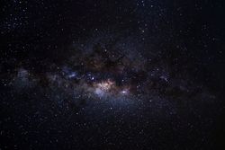 Milky way galaxy with stars and space dust in the universe