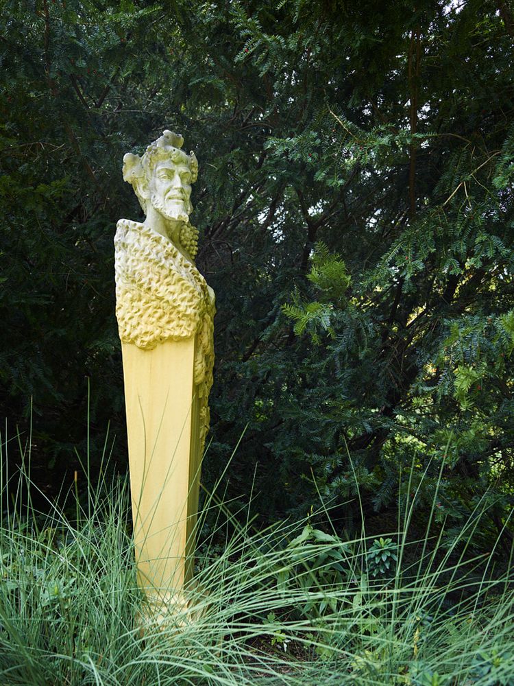 Male Herm marble statue,  Indianapolis, Indiana