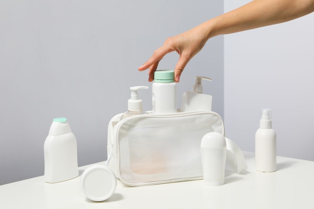 Toilet bag for different toilet and self care accessories