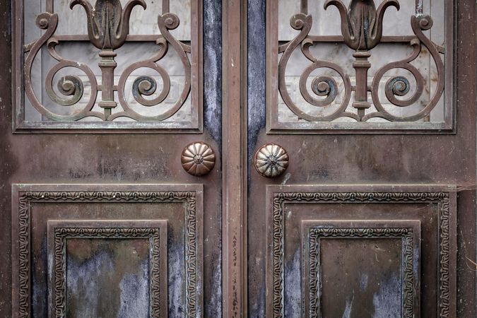 Close up of ornate door