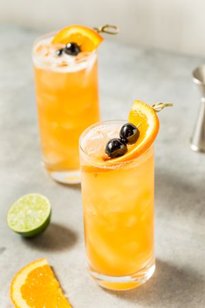 Refreshing Cold Singapore Sling Cocktail
