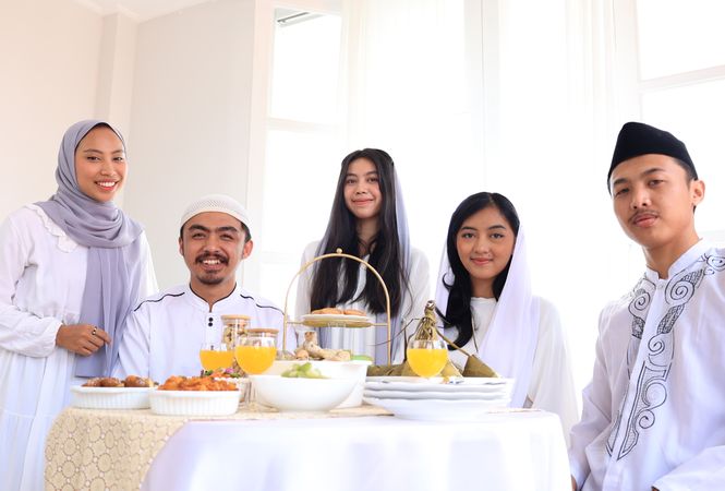 Group of Friend Pose for Celebrating Eid Mubarak