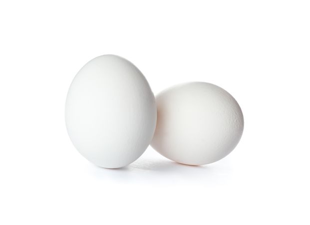 chicken eggs isolated on blank background