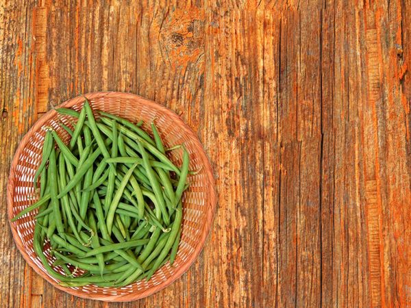 Bean Vegetable On Wooden Background