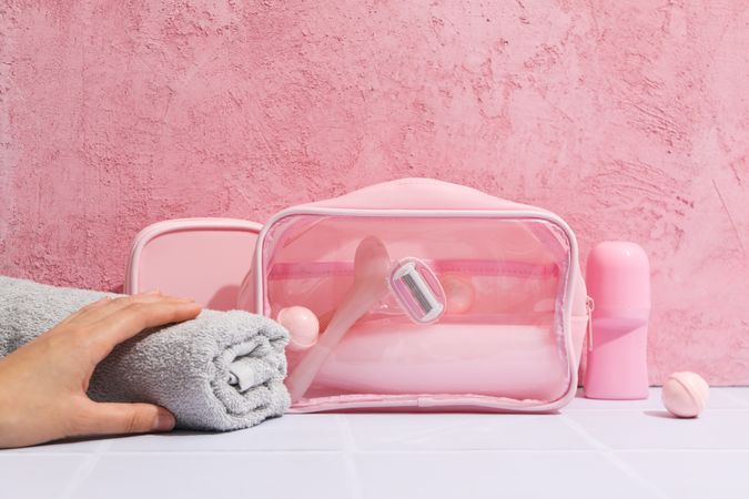 Toilet bag for different toilet and self care accessories