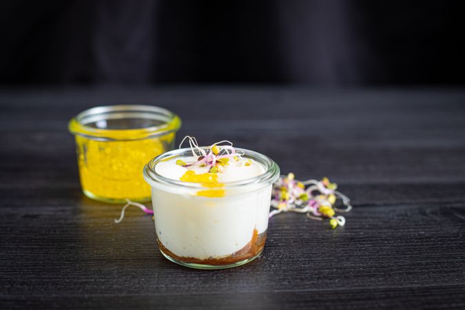 Mousse of goat cheese caramelized onion and extra virgin olive oil caviar