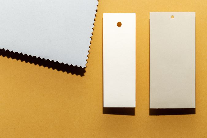 Cardboard labels for price or advertising