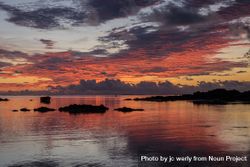 Purple and peach sunrise in Mauritius bEAmVb