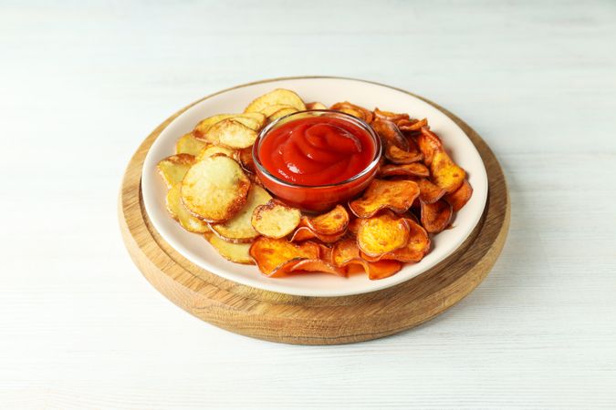 Concept of tasty food, fried sweet potato