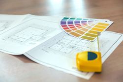 Plan, color palette and metre