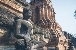 Buddha statue near old temple