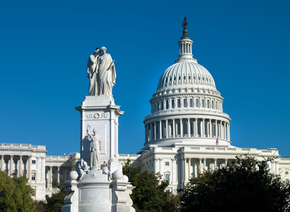 The Peace Monument, in front of the US Capital, Washington, D.C.