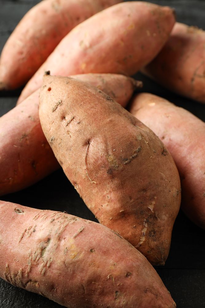 Sweet potato, concept of healthy food, vegetables