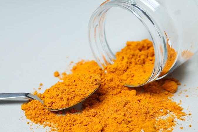 Fragrant seasoning - turmeric, one of the main ingredients in Indian curry
