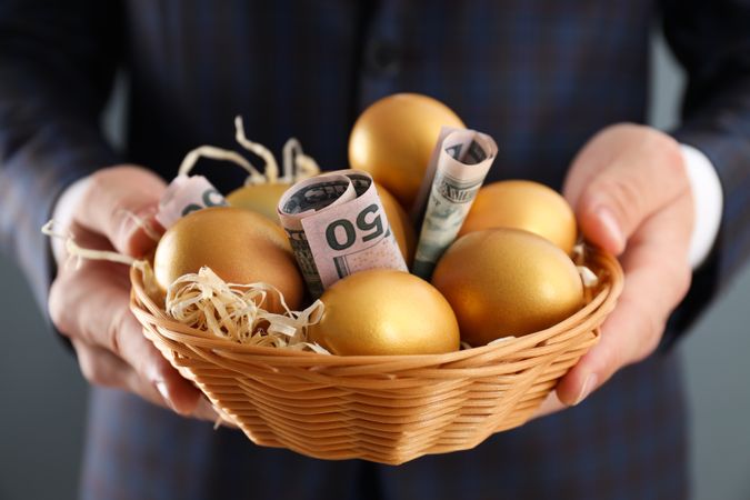 Golden eggs, pension savings, investments and retirement