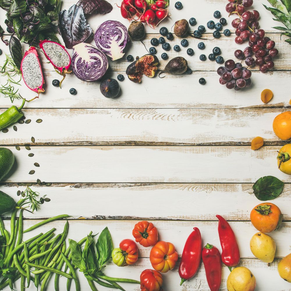 Clean eating, raw, alkaline diet concept