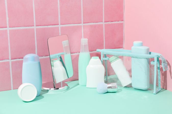 Toilet bag for different toilet and self care accessories