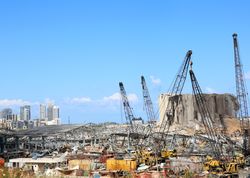 Beirut port area after the explosion