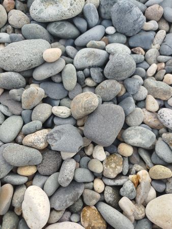 Diverse Pebble Textures on a Coastal Landscape