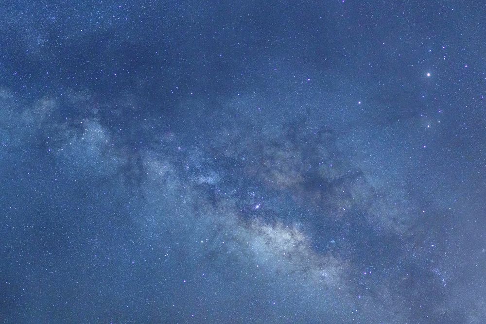 Starry night sky and milky way galaxy with stars and space dust in the universe