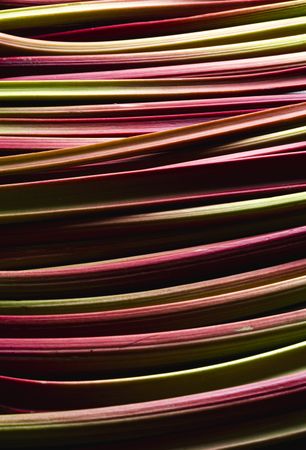 Fresh rhubarb vegetable background