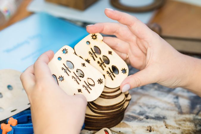 Woodworking workshop eco-friendly Christmas toys