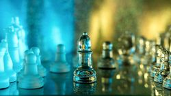 Glass transparent chess background